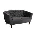 Tamsiai pilka aksominė sofa Actona Ria, 150 cm