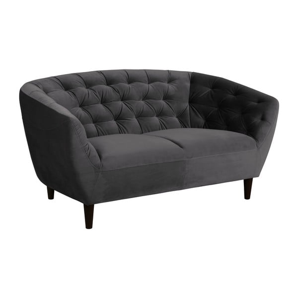 Tamsiai pilka aksominė sofa Actona Ria, 150 cm