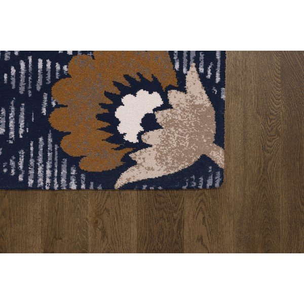 Kilimas iš vilnos tamsiai mėlynos spalvos 133x190 cm Chintz – Agnella-image-2
