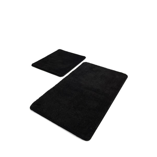 2 juodų stačiakampių vonios kilimėlių rinkinys Chilai