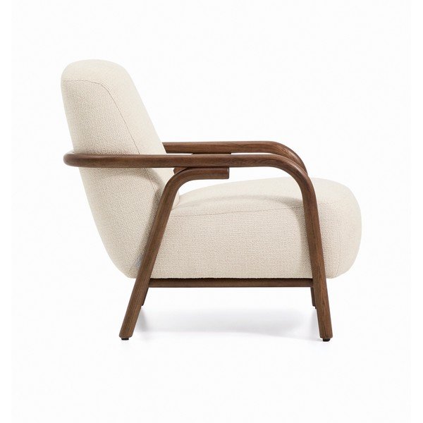 Smėlio spalvos krėslas iš šenilinio audinio Sylo – Kave Home-image-3