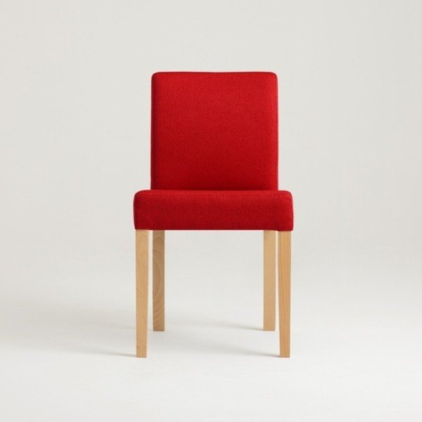 Raudona kėdė su natūraliomis kojomis Custom Form Wilton-image-2