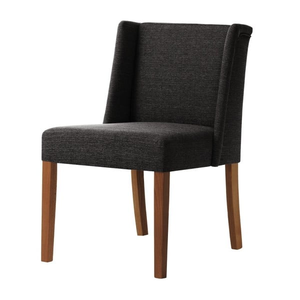 Antracito pilkos spalvos kėdė su tamsiai rudomis buko medienos kojomis Ted Lapidus Maison Zeste