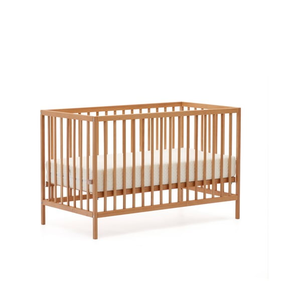 Vaikiška lovelė iš bukmedžio masyvo natūralios spalvos 60x120 cm Shantal – Kave Home-image-2