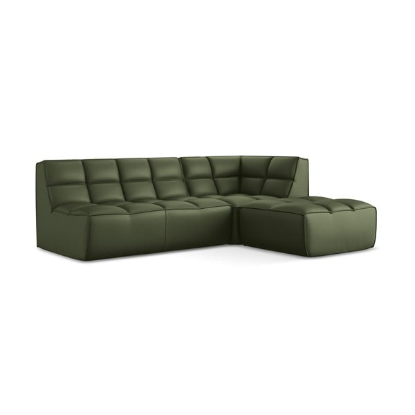 Iš dirbtinės odos modulinė kampinė sofa Kalai – Makamii-image-1