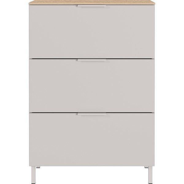 Kreminės spalvos matinis spintelė 68x98x40 cm Savoca – Germania-image-2