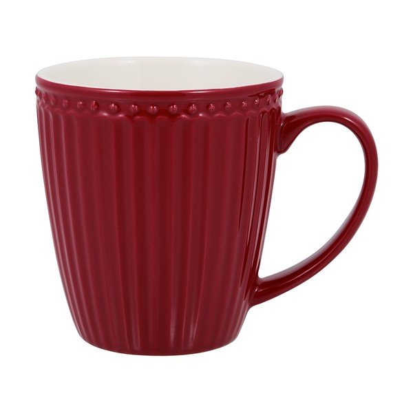 Raudonas keraminis puodelis 0,4 l Alice - Green Gate