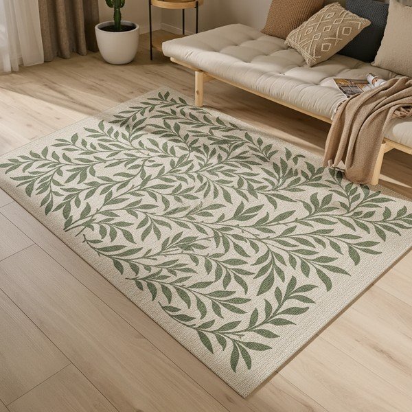 Žalios spalvos/kreminės spalvos lauko ir vidaus kilimas 200x290 cm Lua – Universal-image-2