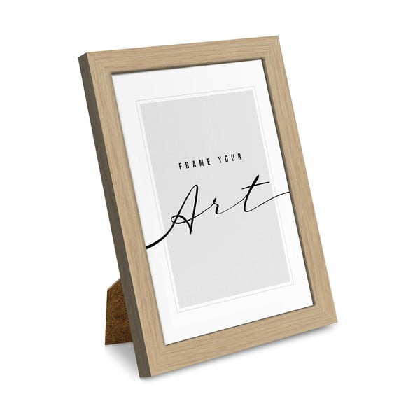 Natūralios spalvos pastatomas/pakabinamas rėmas 12x17 cm Beech – knor