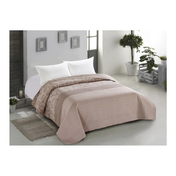 Dvipusė smėlio spalvos lovatiesė AmeliaHome Ornament, 260 x 280 cm-image-1