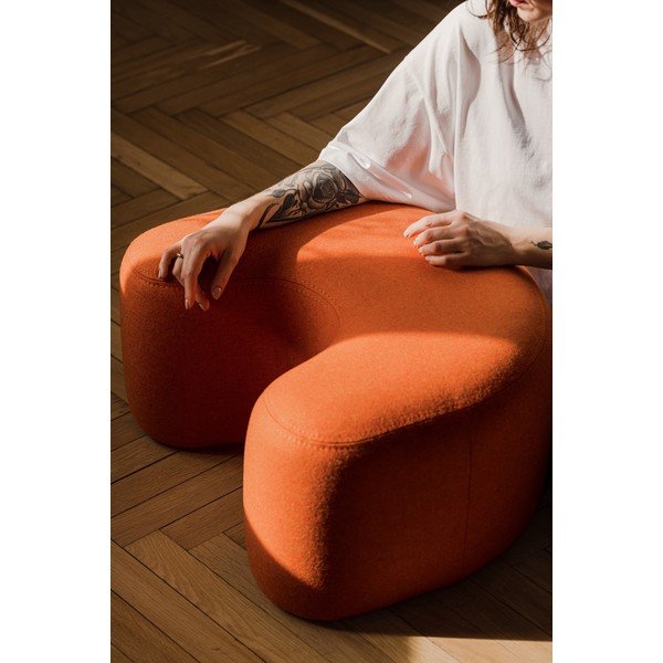 Terakotos spalvos pufas iš vilnos Ü – noo.ma-image-1