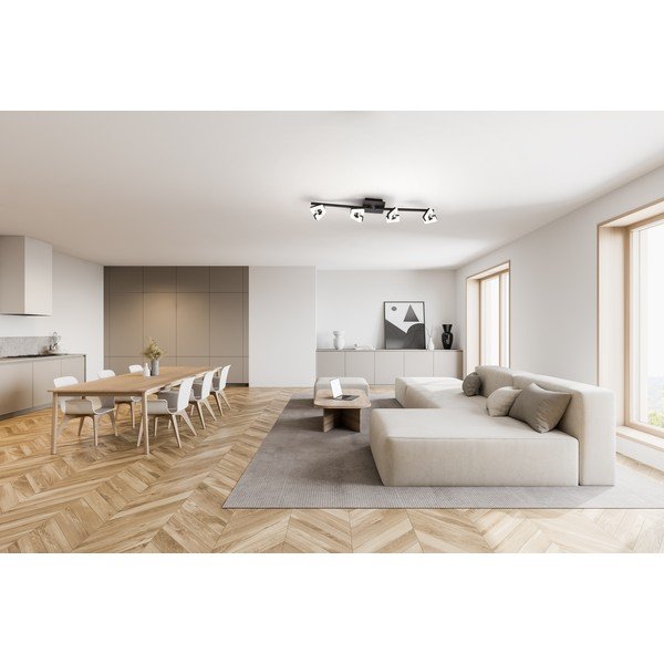 Lubinis šviestuvas juodos ir baltos spalvos LED 9,5x78 cm Ray – Fischer & Honsel-image-1