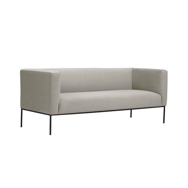 Smėlio spalvos aksominė sofa Windsor & Co Sofas Neptune, 195 cm-image-2