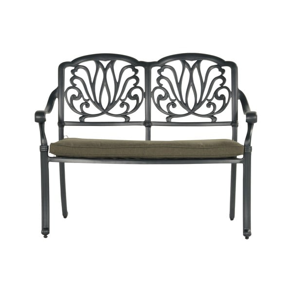 Bronzinės spalvos metalinis sodo suoliukas Amalfi – Hartman-image-1