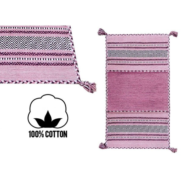 Rožinis medvilninis kilimas Webtappeti Antique Kilim, 120 x 180 cm-image-2