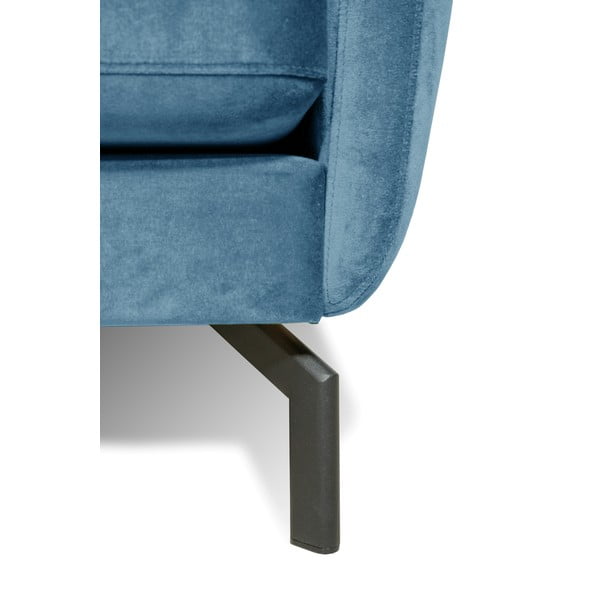 Mėlyna kampinė sofa su aksominiu užvalkalu Scandic Magic, kairysis kampas-image-4