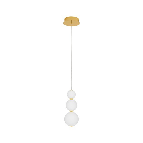 Baltos spalvos/auksinės spalvos iš metalo kabantis šviestuvas LED ø 10 cm su stiklo gaubtu Perla – Nova Luce