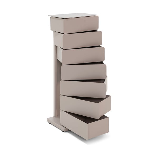 Taupe spalvos iš metalo šoninė spintelė 37x99x26 cm Joey – Spinder Design-image-3