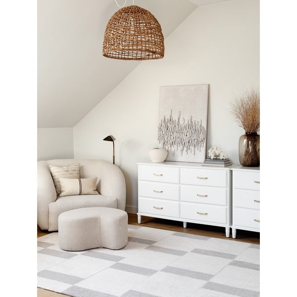 Smėlio spalvos iš vilnos kilimas 133x190 cm Agnus Pavement – Agnella-image-1