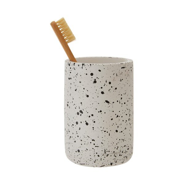 Kreminės spalvos iš betono dantų šepetėlio indas Mozie – Premier Housewares-image-2