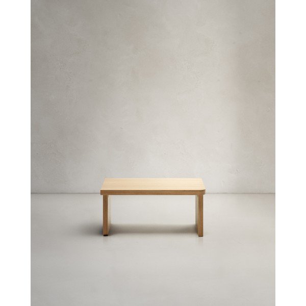 Natūralios spalvos kavos staliukas iš ąžuolo 89x62 cm Oaq – Kave Home-image-3