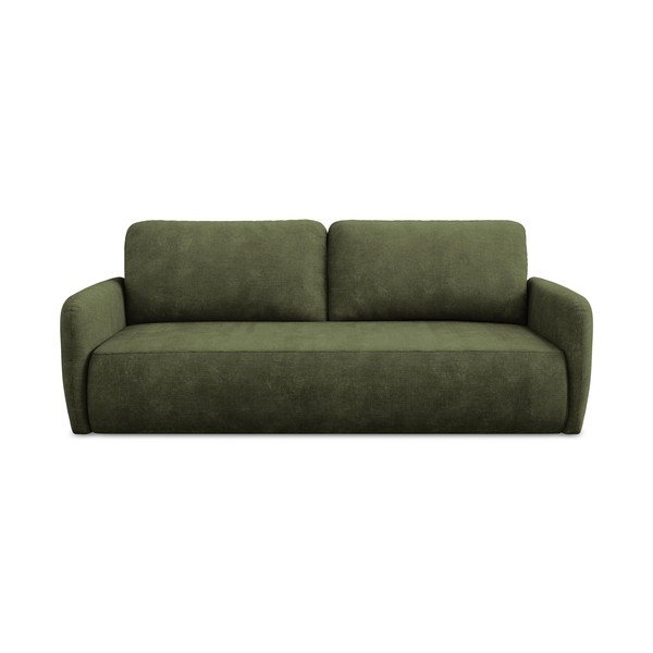 Žalios spalvos iš šenilinio audinio sulankstoma/su sandėliavimo vieta sofa 218 cm Lilo – Makamii