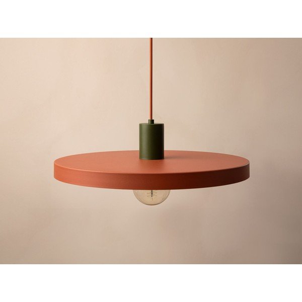 Raudonos plytų spalvos iš metalo kabantis šviestuvas ø 40 cm Ori – Micadoni -image-2