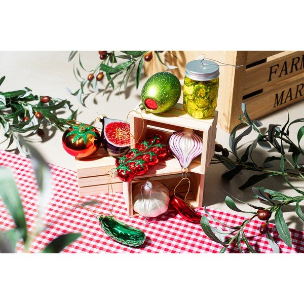 Iš stiklo eglutės papuošimas 7 cm Olive – Sass & Belle-image-4