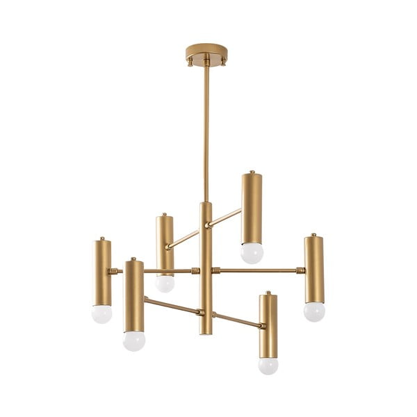 Auksinės spalvos kabantis šviestuvas su metaliniu gaubtu Gharib – Opviq lights