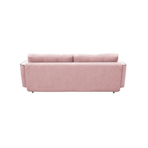 Rožinė trivietė sofa-lova su šviesiomis kojomis Mazzini Sofos Ivy-image-3