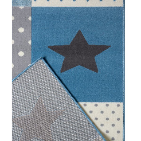 Mėlynas vaikiškas kilimas 150x80 cm Pretty Patchwork - Hanse Home-image-2