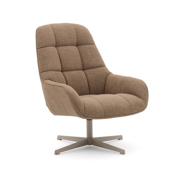 Rudos spalvos pasukamas krėslas Jaspe – Kave Home