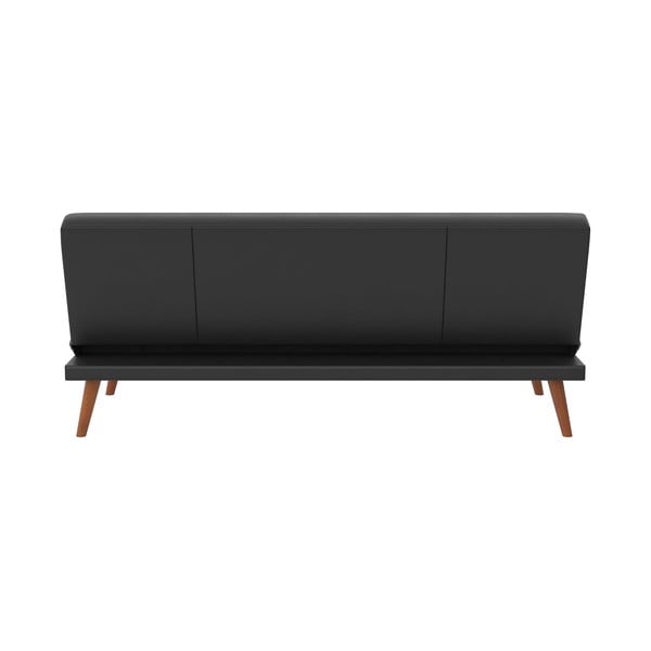 Juoda sofa-lova iš odos imitacijos 173 cm Brittany - Novogratz-image-4