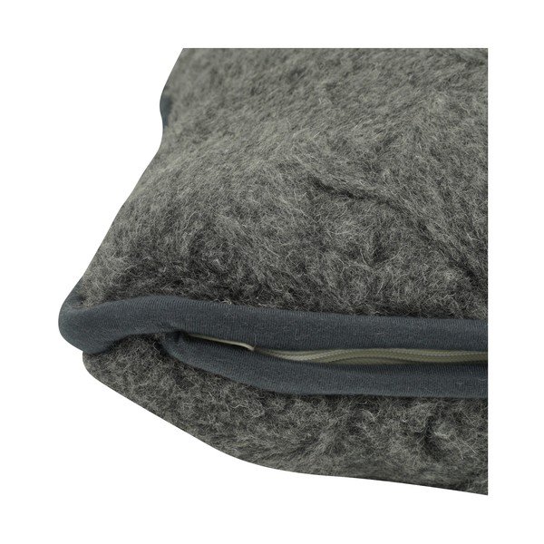 Tamsiai pilka merino vilnos pagalvė Native Natural, 50 x 60 cm-image-2