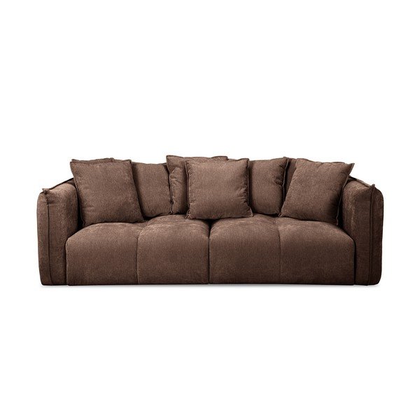 Rudos spalvos sofa iš šenilinio audinio Harlem – Bobochic Paris