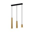 Pakabinamas šviestuvas su metaliniu juodos ir aukso spalvos gaubtu 6x46 cm Tubo - Candellux Lighting