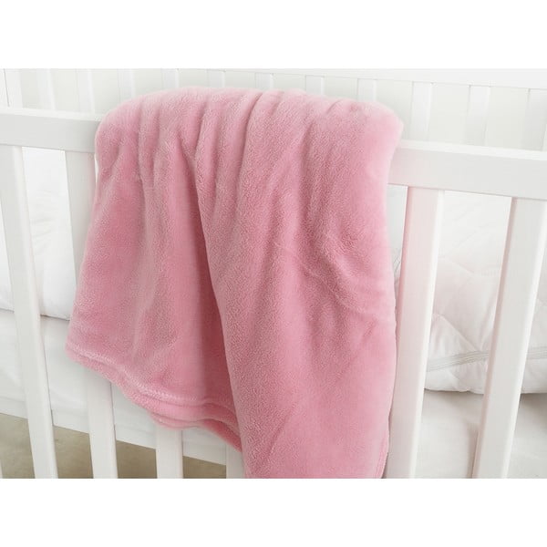 Iš mikroflanelės vaikiškas pledas rožinės spalvos 110x140 cm Exclusive – B.E.S.-image-1