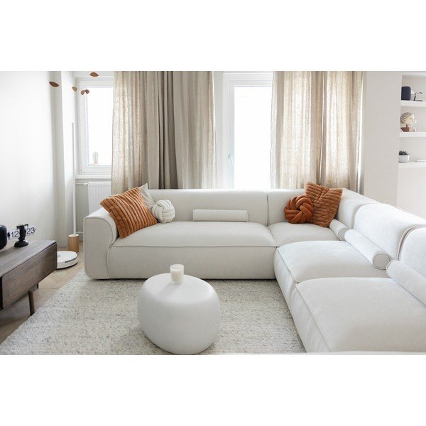 Kampinė sofa kreminės spalvos (su dešiniuoju kampu/„U“ formos) Flex Felix – Miuform-image-3