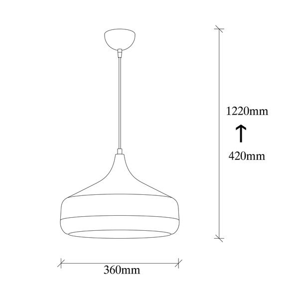 Juodos ir vario spalvos pakabinamas šviestuvas Opviq lights Yildo, ø 36 cm-image-3