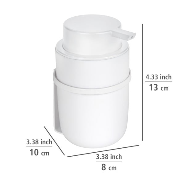 Baltas savaime išsiskleidžiantis plastikinis muilo dozatorius, 0,25 l Carpino - Wenko-image-2