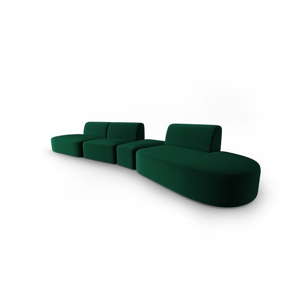 Žalios spalvos iš velveto sofa su dešiniuoju kampu 428 cm Paolo – Milo Casa-image-2