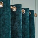 Žalsvai mėlynos spalvos iš šenilino termo užuolaidos 2 vnt. 168x229 cm Selene Luxury Chenille – Hyperion