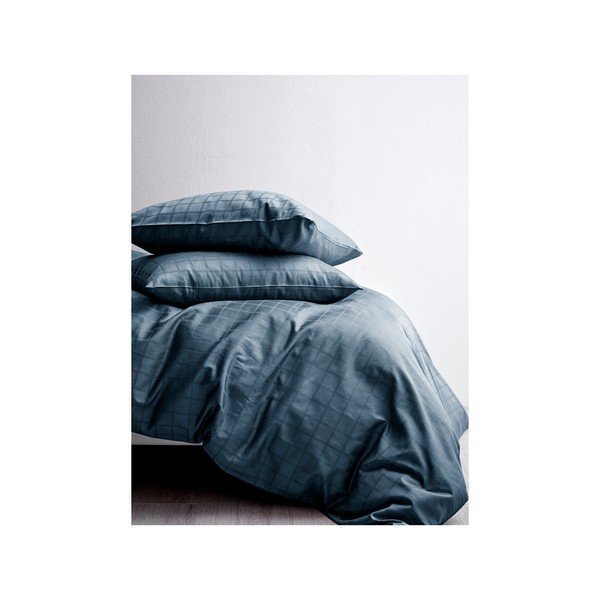 Iš damasko dvigulė/itin ilga patalynė tamsiai mėlynos spalvos 200x220 cm Clear – Södahl-image-1
