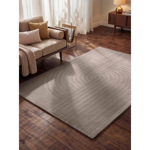 Rankų darbo šviesiai pilkos spalvos iš vilnos kilimas 80x150 cm Arcura – Vikosa-image-1