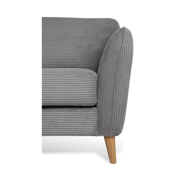 Iš kordinio velveto kampinė sofa tamsiai pilkos spalvos (su kairiuoju kampu) Paris – Scandic-image-4