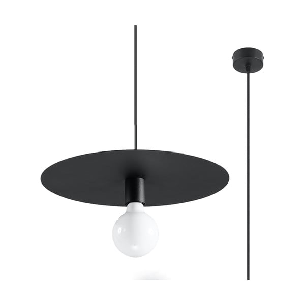 Kabantis šviestuvas juodos spalvos ø 40 cm Livago – Nice Lamps