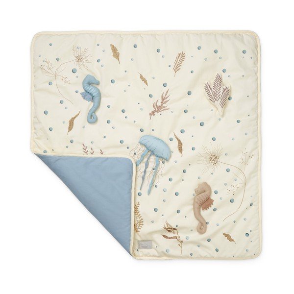 Šviesiai geltonos spalvos vaikų žaidimų kilimėlis 80x80 cm Sea Garden – Cam Cam Copenhagen