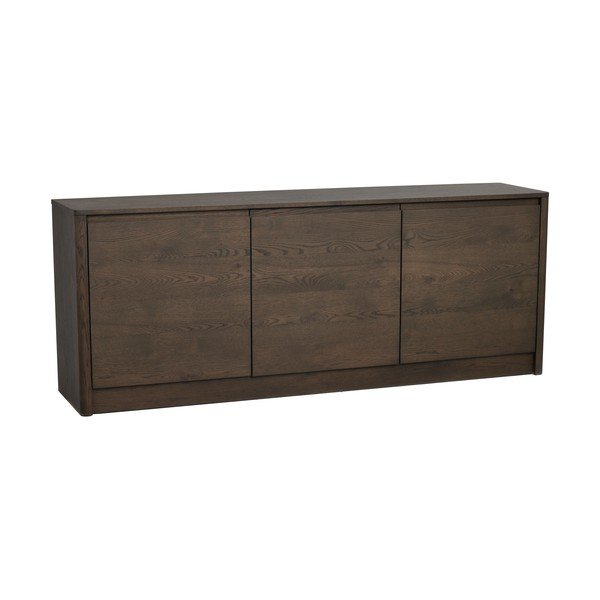 Tamsios natūralios spalvos šoninė spintelė iš ąžuolo 180x70x40 cm Melstone – Rowico