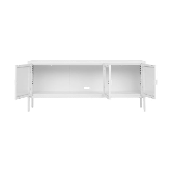 Iš metalo TV spintelė baltos spalvos 130x55 cm Brisbane – House Nordic-image-2
