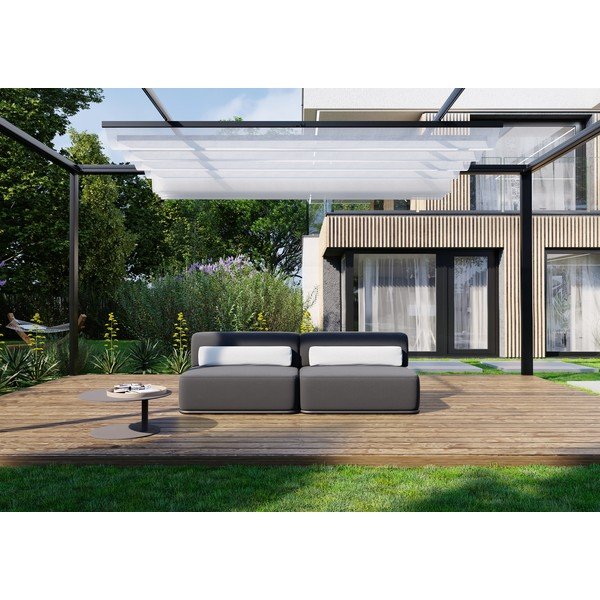 Sodo modulinė sofa tamsiai pilkos spalvos 204 cm Straw – Sit Sit-image-1